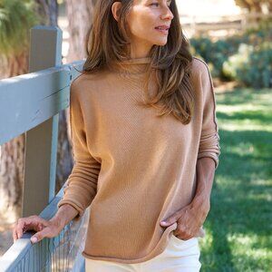 Frank & Eileen MONTEREY Camel, Pure Italian Cotton Size M